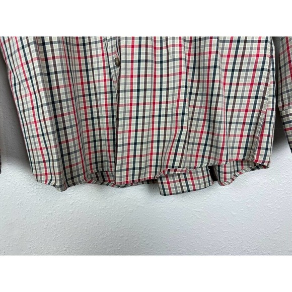 Pendleton Mens Large Brown Plaid Broadway Cloth Long Sleeve Button Down Shirt - Picture 5 of 6